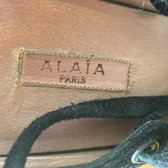 Vintage Black Suede Alaia Corset Laced Platforms - Picture 11 of 11